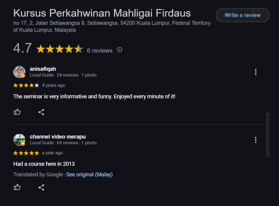 kursus kahwin mahligai firdaus 2